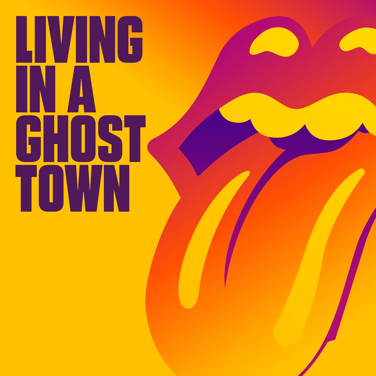 in a ghost town》的mv以"鱼眼"镜头的方式,分别展现了滚石乐队在录音