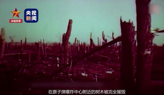 俄罗斯罕见公开大量核试验画面 原子弹爆炸中心附近树木被完全摧毁