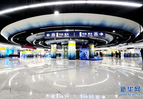 郑州地铁4号线与3号线换乘站——"省体育中心站". 责任编辑:程雪